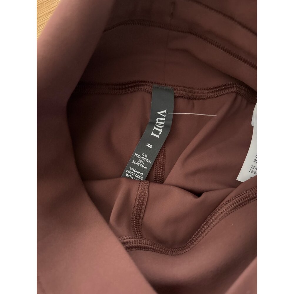Vuori Womens XS High-Waisted Drawstring Leggings, new with tags, brown/plum - Picture 5 of 7